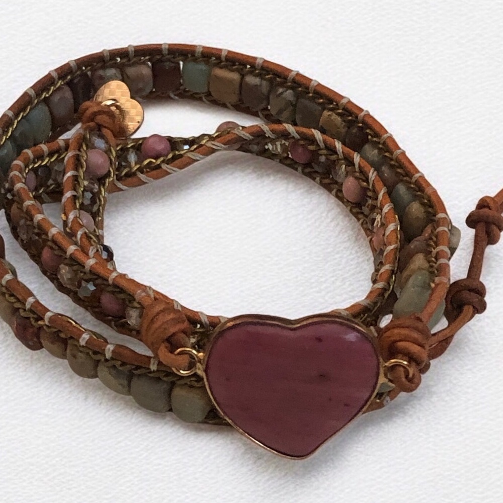 BOGO Heart Stone Wrap Bracelet